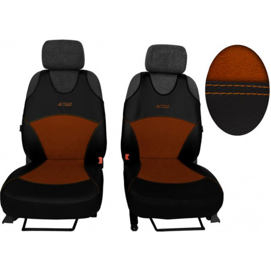 Active Alcantara B barna autó üléshuzatok (Bőr-alcantara)