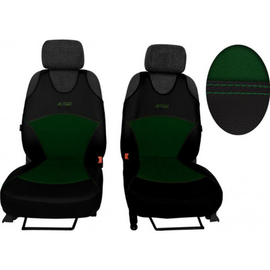Active Alcantara B zöld autóhuzatok (Bőr-alcantara)