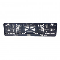 Rendszámtábla alátét 3D AUDI S LINE (elegáns)