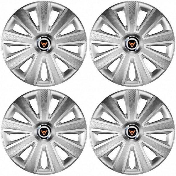 puklice pre Cupra 15 Aviator carbon silver