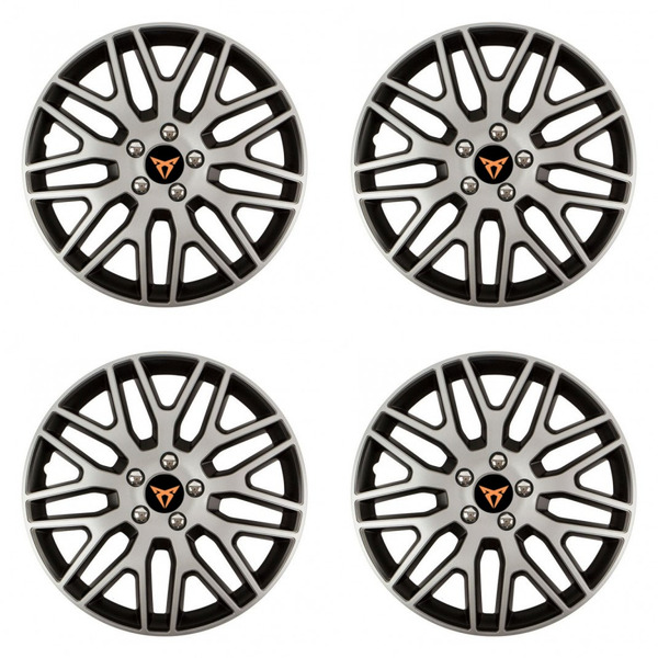 puklice pre Cupra 16 Dakar NC silver and black