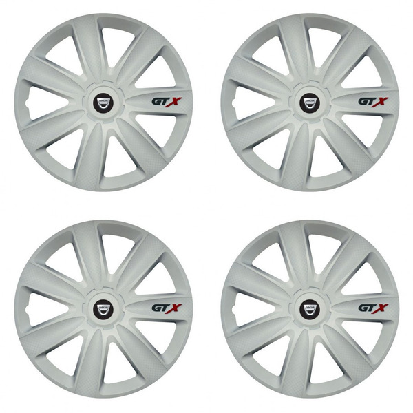 puklice pre Dacia (staršie logo) 17 GTX carbon white