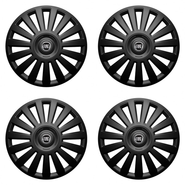 dísztárcsa Fiat (fekete) 16 Luxury black
