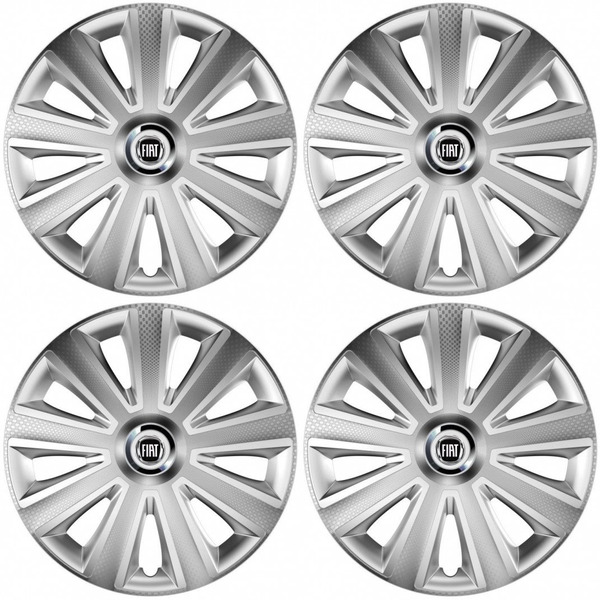 dísztárcsák Fiat (fekete) 15 Aviator carbon silver-hoz