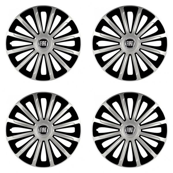 dísztárcsák Fiat (fekete) 15 TREND silver and black-hoz