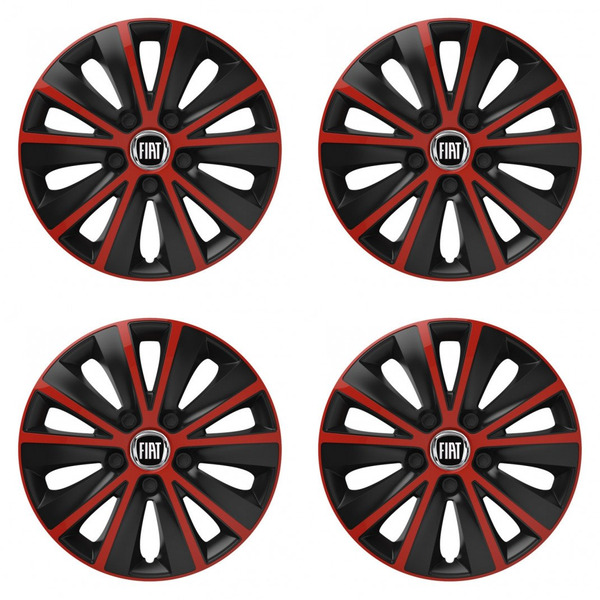 dísztárcsák Fiat (fekete) 15 RAPIDE red and black-hoz