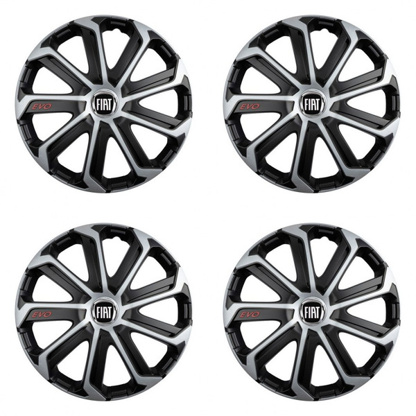 dísztárcsák Fiat (fekete) 14 Evo black&silver-hoz