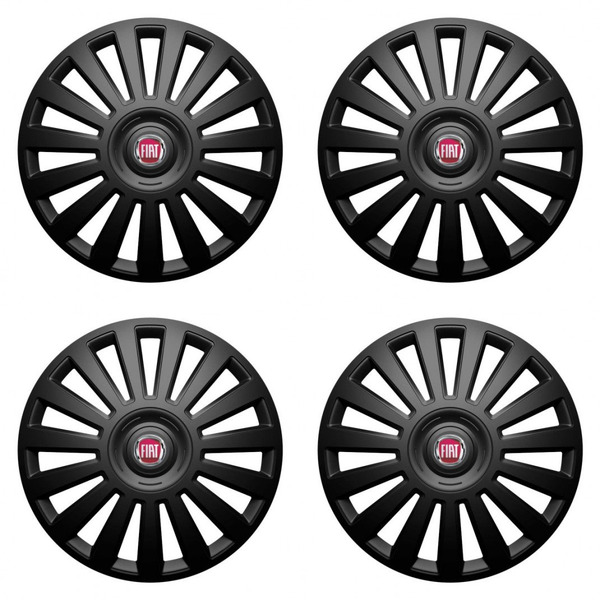 dísztárcsák Fiat (piros) 15 Luxury black
