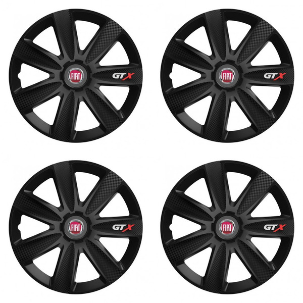 dísztárcsák Fiat (piros) 16 GTX CARBON black