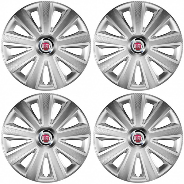 dísztárcsák Fiat (piros) 15 Aviator carbon silver