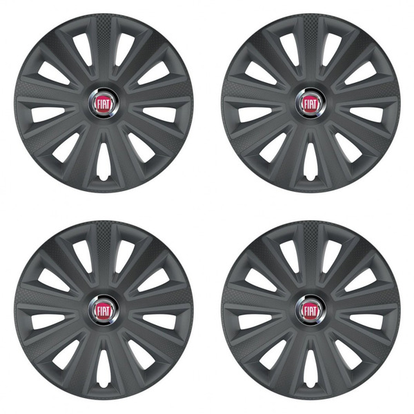 dísztárcsák Fiat (piros) 15 Aviator carbon grafite