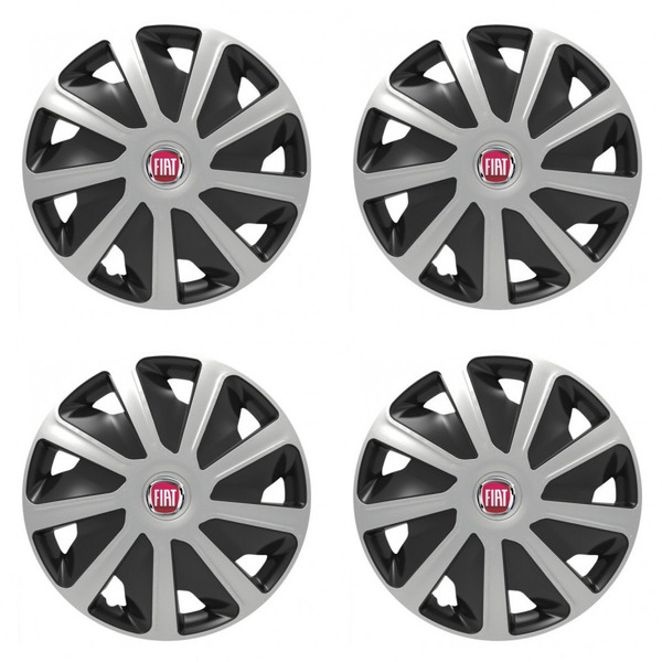 dísztárcsák Fiat (piros) furgonokhoz 15 Craft silver and black