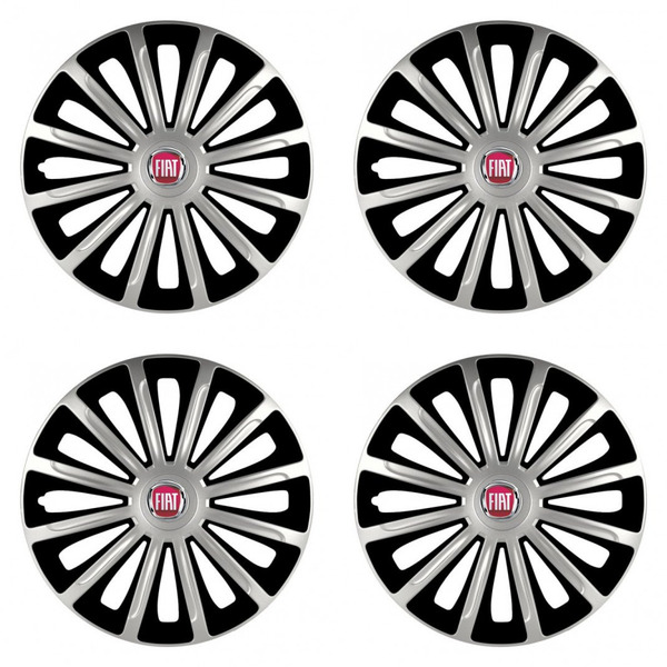 dísztárcsák Fiat (piros) 15 TREND silver and black