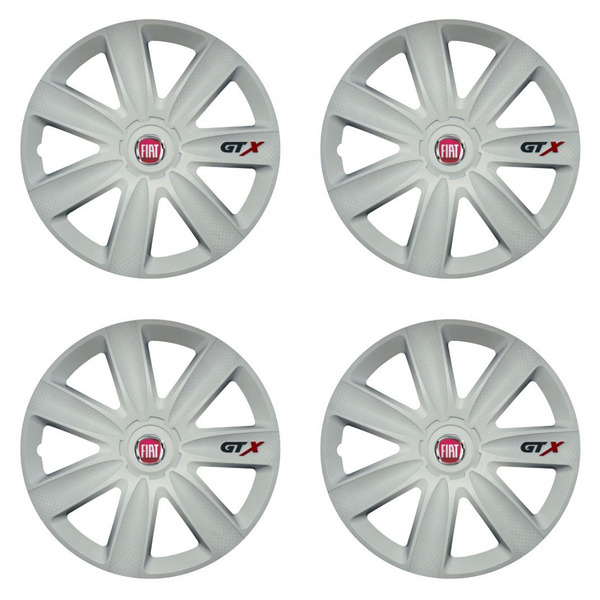 dísztárcsa Fiat (piros) 14 GTX carbon white