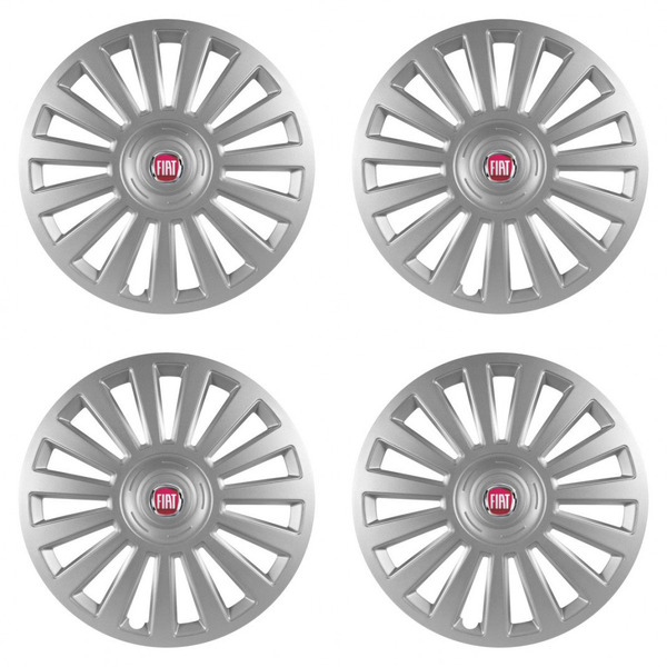 dísztárcsák Fiat (piros) 15 Luxury