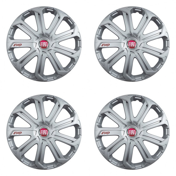 dísztárcsa Fiat (piros) 14 Evo silver