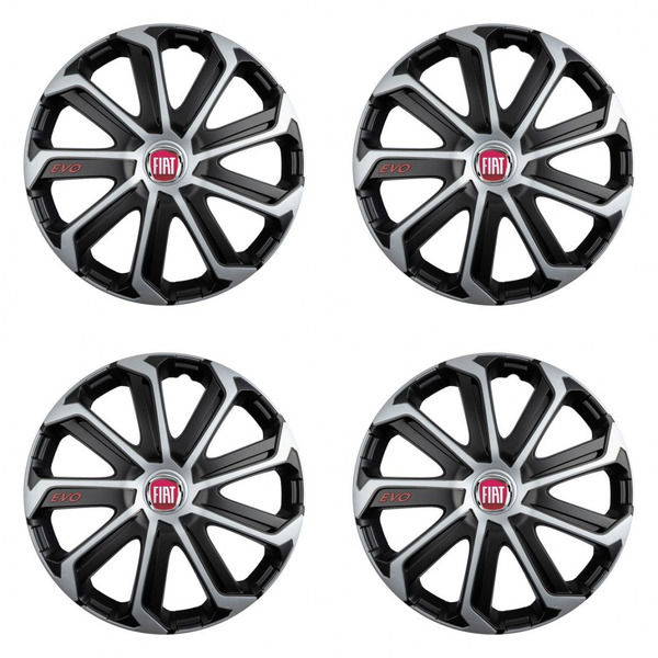 dísztárcsák Fiat (piros) 16 Evo black&silver