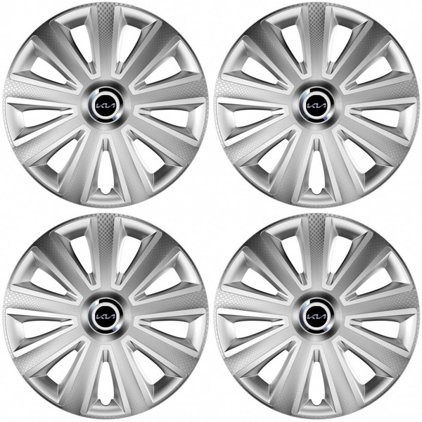dísztárcsa - Kia (nové logo) 15 Aviator carbon silver