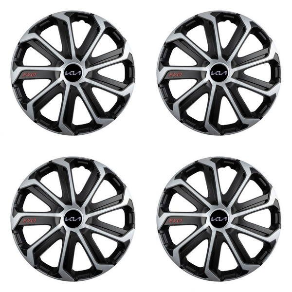 dísztárcsa - Kia (nové logo) 15 Evo black&silver