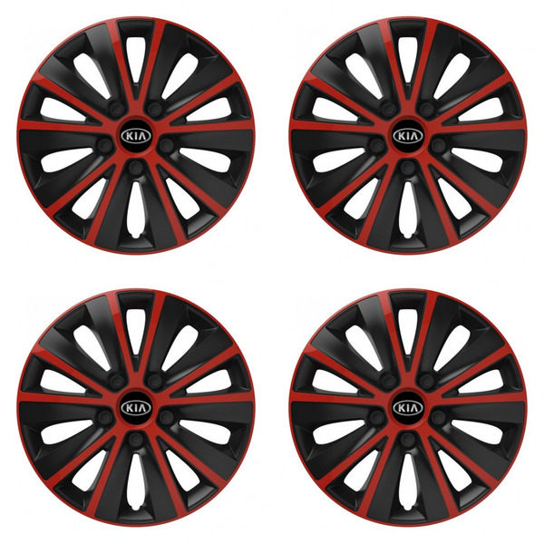 dísztárcsa Kia (régebbi logó) 14 RAPIDE red and black