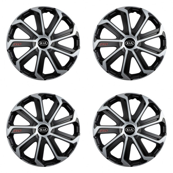 dísztárcsa Kia (régebbi logó) 16 Evo black&silver