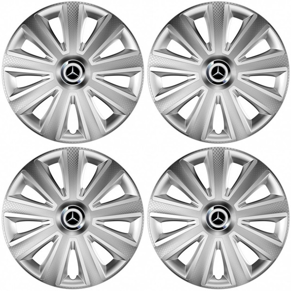 dísztárcsa Mercedes 14 Aviator carbon RC silver járművekhez