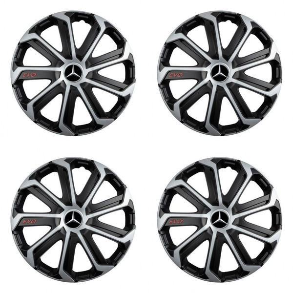 dísztárcsa Mercedes 15 Evo black&silver