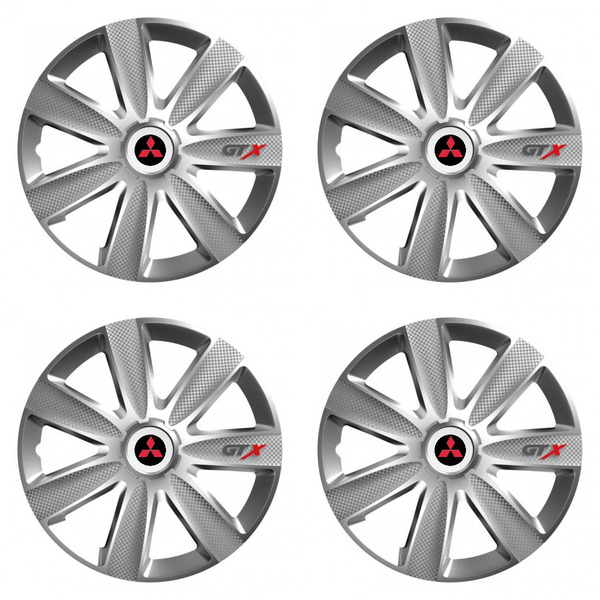 dísztárcsa Mitsubishi-hez (piros) 14 GTX CARBON silver