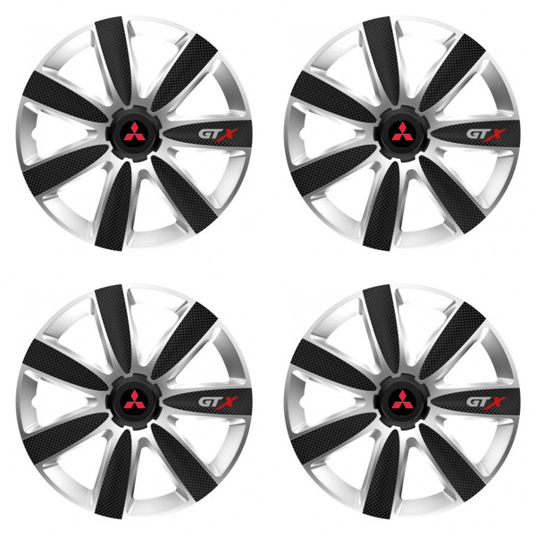 dísztárcsa Mitsubishi-hez (piros) 15 GTX CARBON silver/black