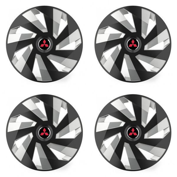 dísztárcsa Mitsubishi-hez (piros) 15 Vector RC black and silver