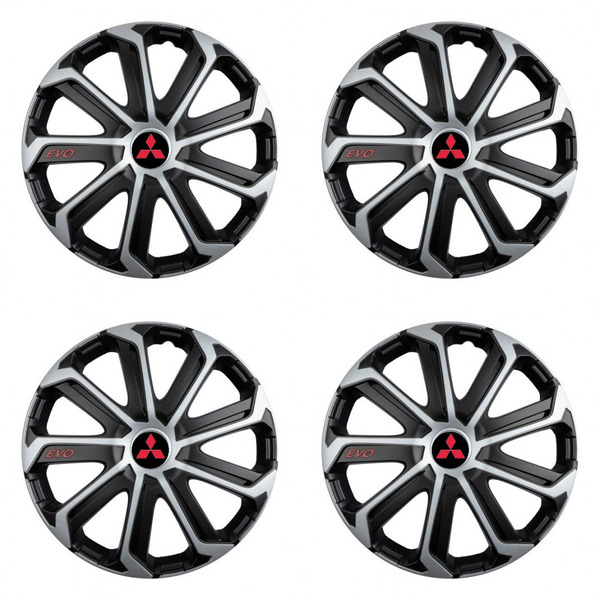dísztárcsák Mitsubishi (piros) 16 Evo black&silver