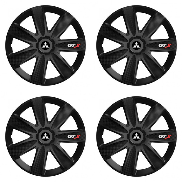 dísztárcsa Mitsubishi (ezüst) 16 GTX CARBON black autóhoz