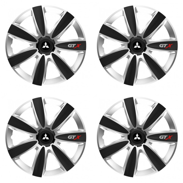 dísztárcsa Mitsubishi (ezüst) 16 GTX CARBON silver/black autóhoz