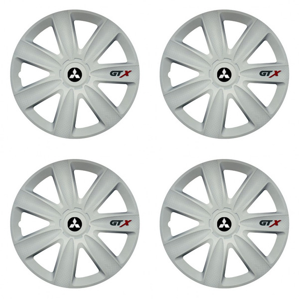 dísztárcsa Mitsubishi (ezüst) 15 GTX carbon white autóhoz