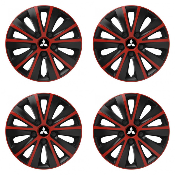 dísztárcsa Mitsubishi-hez (ezüst) 16 RAPIDE red and black
