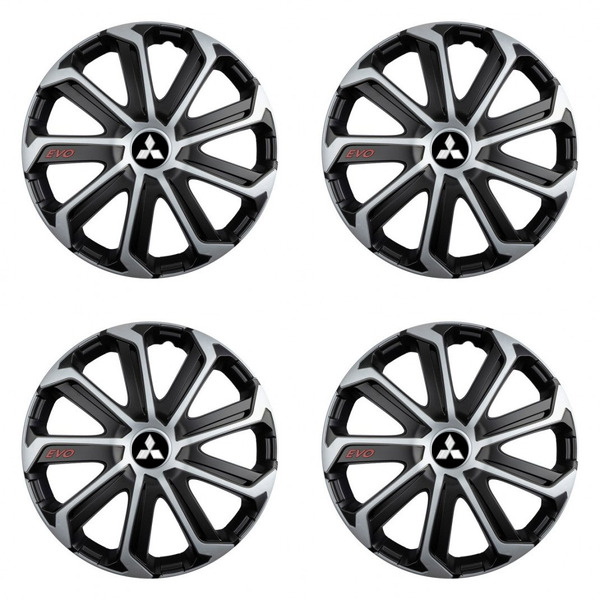 dísztárcsák Mitsubishi (ezüst) 14 Evo black&silver