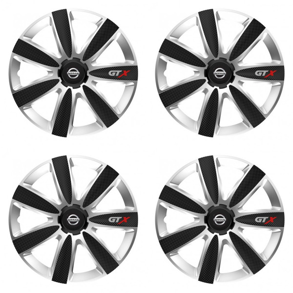 dísztárcsák a Nissan 15 GTX CARBON silver/black autóhoz