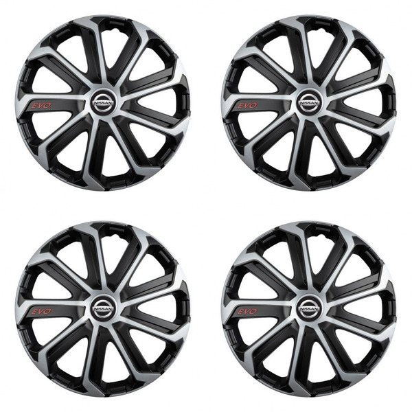 dísztárcsák a Nissan 16 Evo black&silver autóhoz
