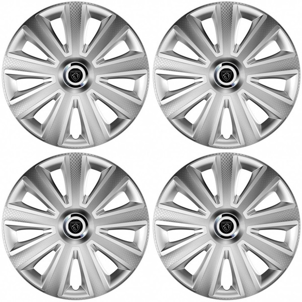 dísztárcsa Peugeot-hoz (új logó) 15 Aviator carbon silver