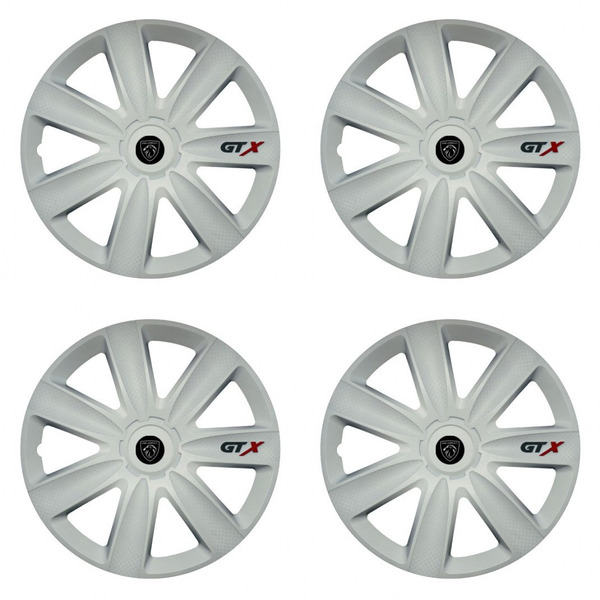 dísztárcsa Peugeot (új logó) típushoz 14 GTX carbon white