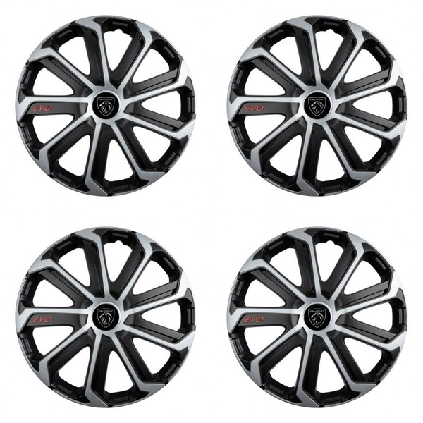 dísztárcsa Peugeot-hoz (új logó) 16 Evo black&silver