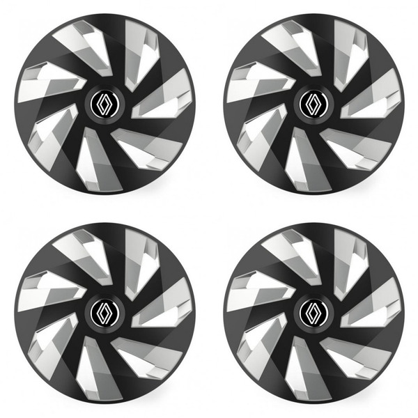 dísztárcsa Renault (új logó)-hoz 16 Vector RC black and silver