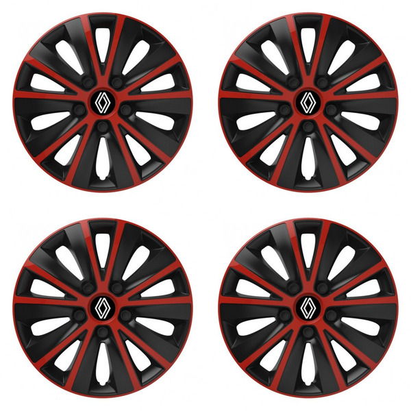 dísztárcsa Renault (új logó)-hoz 16 RAPIDE red and black