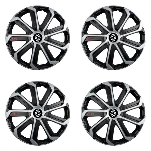 dísztárcsa Renault (új logó) 15 Evo black&silver