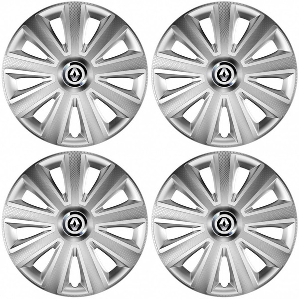 dísztárcsa Renault (régi logó) 16 Aviator carbon RC 16 silver típushoz