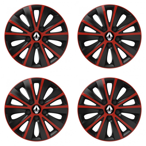 dísztárcsa Renault (régebbi logó) 14 RAPIDE red and black