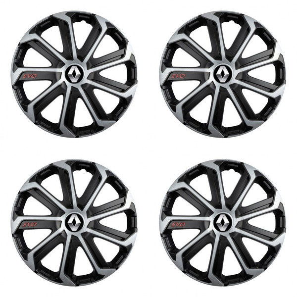 dísztárcsa Renault (régi logó) 16 Evo black&silver típushoz