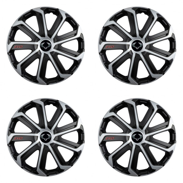 puklice pre Sangyong 14 Evo black&silver