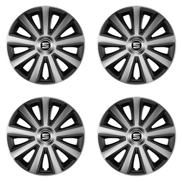 dísztárcsa Seat 14 Aviator carbon silver&black számára