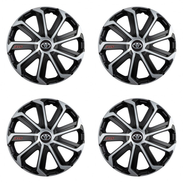 dísztárcsa Toyota 15 Evo black&silver